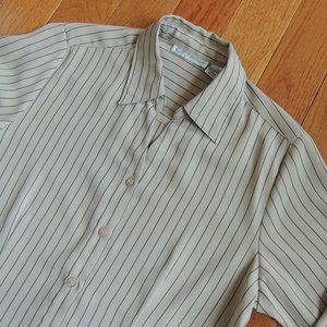 Tan button up blouse by Dressbarn.